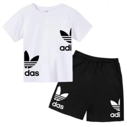 New Children Letter-Print Summer T-shirt Boy Girl Toddler3-12Years Short-Sleeved+Shorts Charming Casual Fashion Sports Brand Set