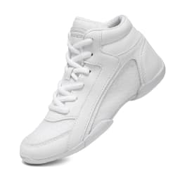 BAXINIER Girls White High Top Cheerleading Shoes for Kids - Lightweight Training and Competition Sneakers for Dance and Tennis