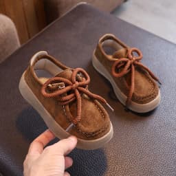 2026New Fashion Children Casual Shoes Retro Soft Sole Kids Leather Shoes Round Toes Boys Girls Flat Shoes Classic British Style