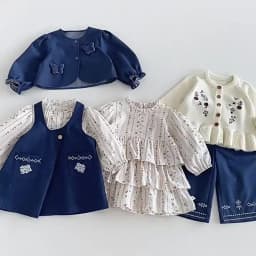 MILANCEL Kids Dress Autumn 1-6T Sweet Floral Dress for Girls Loose Children's Clothing Korean Version Girls Princess Dress