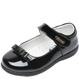 Children's Metal Buckle Leather Shoes Girls Ceremonial Show Small Leather Shoes Girls Bow Princess Shoes Children Perform Flats
