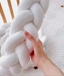 Baby Bed Bumper Crib Anticollision Newborn Protection Knot Braid Pillow Cushion Cot Protector Crib Bedding Set 1M/2M3M/4M