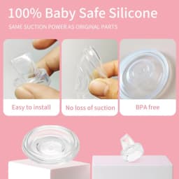 2 Sets Replacement Parts for Momcozy S12 Pro/S9 Pro Milk Cups: Collection Cup, Duckbill Valve, Flange, Diaphragm & Connector