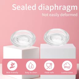 2 Sets Replacement Parts for Momcozy S12 Pro/S9 Pro Milk Cups: Collection Cup, Duckbill Valve, Flange, Diaphragm & Connector