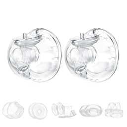 2 Sets Replacement Parts for Momcozy S12 Pro/S9 Pro Milk Cups: Collection Cup, Duckbill Valve, Flange, Diaphragm & Connector