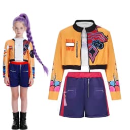 Girls Idol Stage Costume Kids Hip Hop Jazz Dance Outfit Crop Top Jacket Skirt Shorts Concert Performance Cosplay Suits