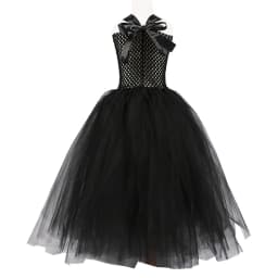 Little Kids Black Evil Witch Maleficent Fancy Dress Full Accessories Horns Wings Staff For Trick Or Treat School Stage Costume