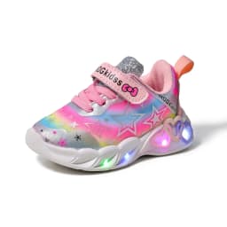 Autumn New Children's Sports Shoes Colorful Star Print Children's LED Light Shoes Soft Sole Girls Causal Sneakers 2-6 Years Old