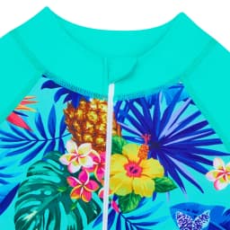 Girls' swimsuit Little Girl Long Sleeve Front Zipper Swimwear Kids Single suits and cut 4-12 Years Children One Piece Swim suits