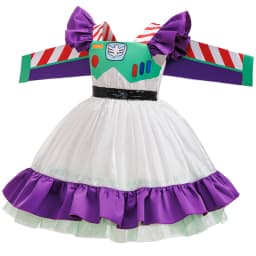 New Girl's Casual Dress Cartoon Anime Girl Same Style Little Flying Sleeve Dress Carnival 3-10 Years Old