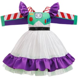 New Girl's Casual Dress Cartoon Anime Girl Same Style Little Flying Sleeve Dress Carnival 3-10 Years Old
