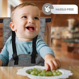 Portable Baby High Chair Safety Seat Harness for Toddler, Baby Travel Essential Easy High Booster Seat Cover for Infant Eating