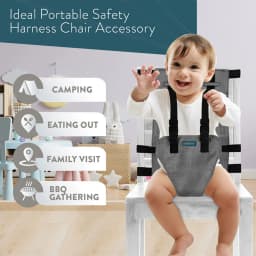 Portable Baby High Chair Safety Seat Harness for Toddler, Baby Travel Essential Easy High Booster Seat Cover for Infant Eating
