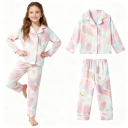 Soft Cotton Pajamas for Girls Cartoon Animal Print Pyjama Sets Children's Pijamas Sleepwear Suit Kid Long Sleeve Loungewear