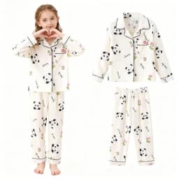 Soft Cotton Pajamas for Girls Cartoon Animal Print Pyjama Sets Children's Pijamas Sleepwear Suit Kid Long Sleeve Loungewear