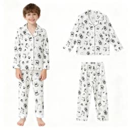 Soft Cotton Pajamas for Girls Cartoon Animal Print Pyjama Sets Children's Pijamas Sleepwear Suit Kid Long Sleeve Loungewear