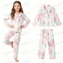 Soft Cotton Pajamas for Girls Cartoon Animal Print Pyjama Sets Children's Pijamas Sleepwear Suit Kid Long Sleeve Loungewear