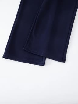 Girls' casual wide-leg trousers (2-pack, available in grey or navy); features an elastic waistband, white "68" print along the s