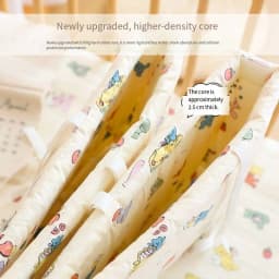 Crib Bumpe Soft Pure Baby Bed Rail Wrap Anti-Collision Strips for Baby Bed Rail Splicing Bed Protection Cover Baby Bed Bumper
