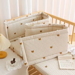 Crib Bumpe Soft Pure Baby Bed Rail Wrap Anti-Collision Strips for Baby Bed Rail Splicing Bed Protection Cover Baby Bed Bumper