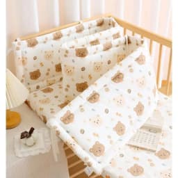 Crib Bumpe Soft Pure Baby Bed Rail Wrap Anti-Collision Strips for Baby Bed Rail Splicing Bed Protection Cover Baby Bed Bumper
