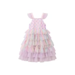 A Sweet and Lovely Girls' Mermaid Dress in Light Purple, Hot Sale Colorful Sparkling Sequin Party Outfit