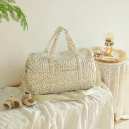 Large Capacity Mommy Bag Travel Tote Bag for Women Baby Diaper Bag Floral Print Multifunctional Crossbody Bag