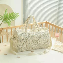 Large Capacity Mommy Bag Travel Tote Bag for Women Baby Diaper Bag Floral Print Multifunctional Crossbody Bag