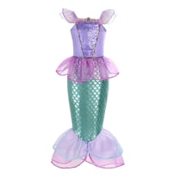 Halloween Little Mermaid Ariel Princess Costume Summer Purple Dress Girls Cosplay Mermaid Carnival Birthday Party Swimsuit Set