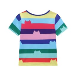 Kids Gabby Doll House Cosplay Stripe T-shirt Rainbow Skirt Bag Sets Girls Carnival Birthday Party Clothing Children Fancy Suits