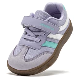 HOBIBEAR Little Kid Wide Toe Shoes Hook-Loop Lightweight Sneakers Artificial Leather Mesh Walking Shoes for Toddler Kids