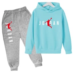 Kids Hoodie Basketball Letters Pullover 3-12Yrs Coat Sweatshirt+Pants Boy Girl Toddler Jogging Clothes Leisure Fashion Brand Set