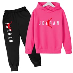 Kids Hoodie Basketball Letters Pullover 3-12Yrs Coat Sweatshirt+Pants Boy Girl Toddler Jogging Clothes Leisure Fashion Brand Set