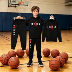 Kids Hoodie Basketball Letters Pullover 3-12Yrs Coat Sweatshirt+Pants Boy Girl Toddler Jogging Clothes Leisure Fashion Brand Set