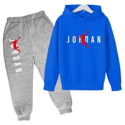 Kids Hoodie Basketball Letters Pullover 3-12Yrs Coat Sweatshirt+Pants Boy Girl Toddler Jogging Clothes Leisure Fashion Brand Set