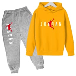 Kids Hoodie Basketball Letters Pullover 3-12Yrs Coat Sweatshirt+Pants Boy Girl Toddler Jogging Clothes Leisure Fashion Brand Set