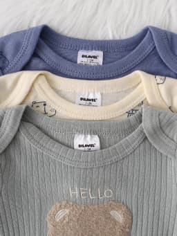 Baby Boy Onesie 3PCS New Style Baby Boy Clothes Spring/Autumn Long-Sleeved Onesie Cotton Fabric Suitable for 0-9 Months