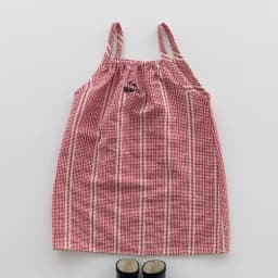 Q2873 Girls Summer Vintage Plaid Thin Cotton Halter Dress Vest Skirt Children's Clothing Retro Checkered Mini Dress for Girls