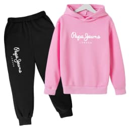 Leisure Letter Print 2pcs Hoodie+Pants Tracksuits 3-13 Years Boys Girls Spring Autumn Outfits Streetwears Children Clothes