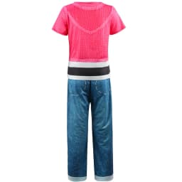 Summer Girls Cartoon Cosplay Costume Cats Striped Print Tops Pants For Kids Halloween Birthday Party Carnival Dress Up Outfits