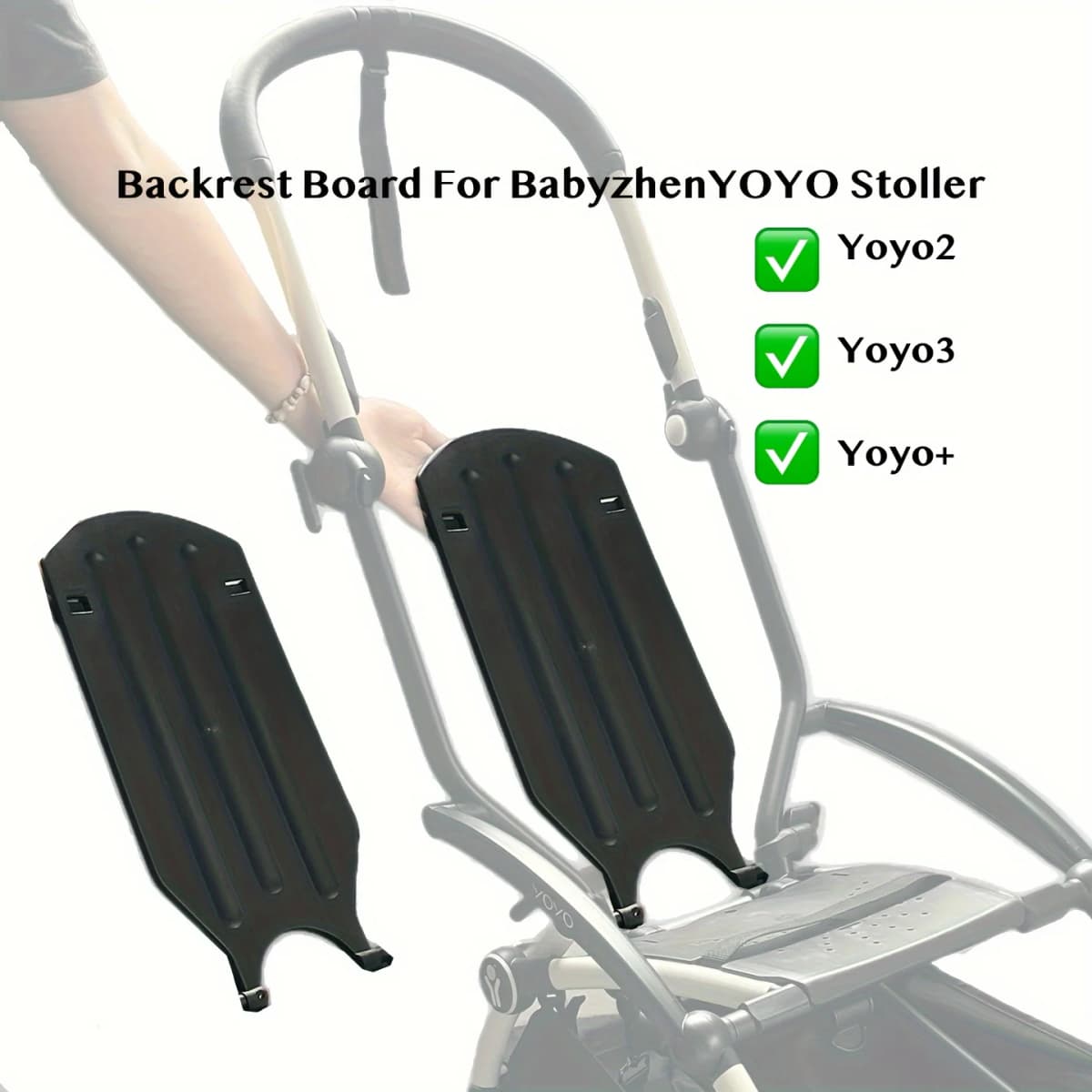Yoyo Stroller Accessory Backrest Board, Replacement Part Compatible with Babyzen Yoyo2/Yoyo+/Yoya/Babythrone Baby Carriage,