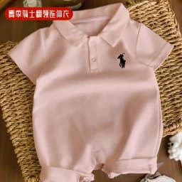 Somenie Boys Lapel Short Sleeve Romper Summer Thin Solid Color Knight Print Infant Jumpsuit