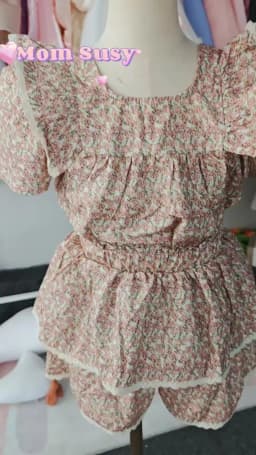 Baby Girl Cotton Flower Print Clothes Set Tshirt+Shorts 2PCS Infant Toddler Child Floral Lace Suit Summer Baby Clothes 1-10Y