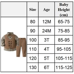 1-6 Years Formal Gentleman Vest Suit for Baby Boys Spring Autumn Kids Birthday Anniversary Clothing Sets Children Party Clothes
