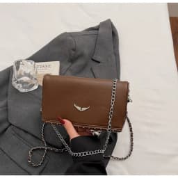 2026 New French-style Diamond-Inlaid Wing Envelope Bag - Fashionable and Versatile ZV Bag - Classic Retro Single Shoulder Crossb