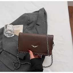2026 New French-style Diamond-Inlaid Wing Envelope Bag - Fashionable and Versatile ZV Bag - Classic Retro Single Shoulder Crossb