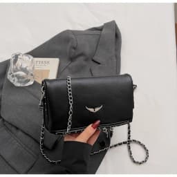 2026 New French-style Diamond-Inlaid Wing Envelope Bag - Fashionable and Versatile ZV Bag - Classic Retro Single Shoulder Crossb