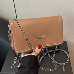 2026 New French-style Diamond-Inlaid Wing Envelope Bag - Fashionable and Versatile ZV Bag - Classic Retro Single Shoulder Crossb