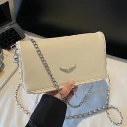 2026 New French-style Diamond-Inlaid Wing Envelope Bag - Fashionable and Versatile ZV Bag - Classic Retro Single Shoulder Crossb