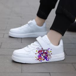 Amazing Digital Circus Pattern Girls Boys Teenager Student Kids Comfortable Non-slip White Lovely Print Casual Sneakers Gift